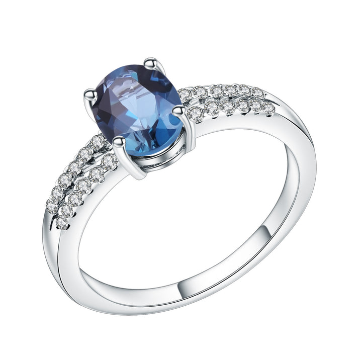 Bague « Éclat de l’Océan » en Topaze Naturelle
