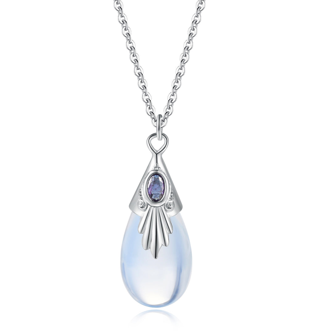 Collier Pendentif Pierre de Lune en Goutte