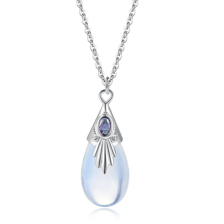Collier Pendentif Pierre de Lune en Goutte