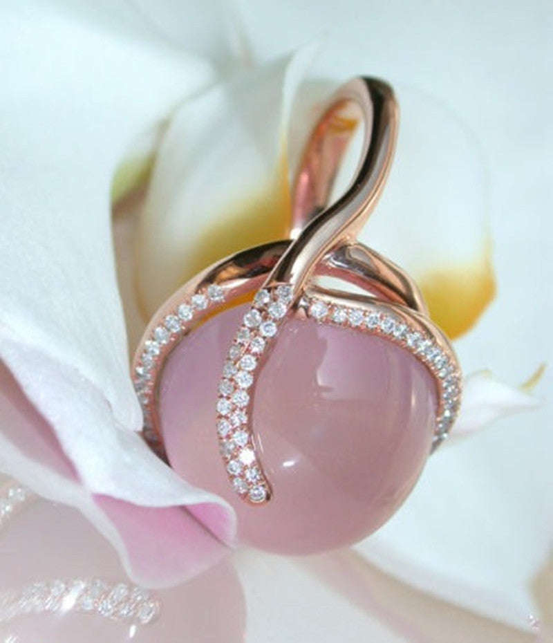 Bague "Lune Rose Éternelle"