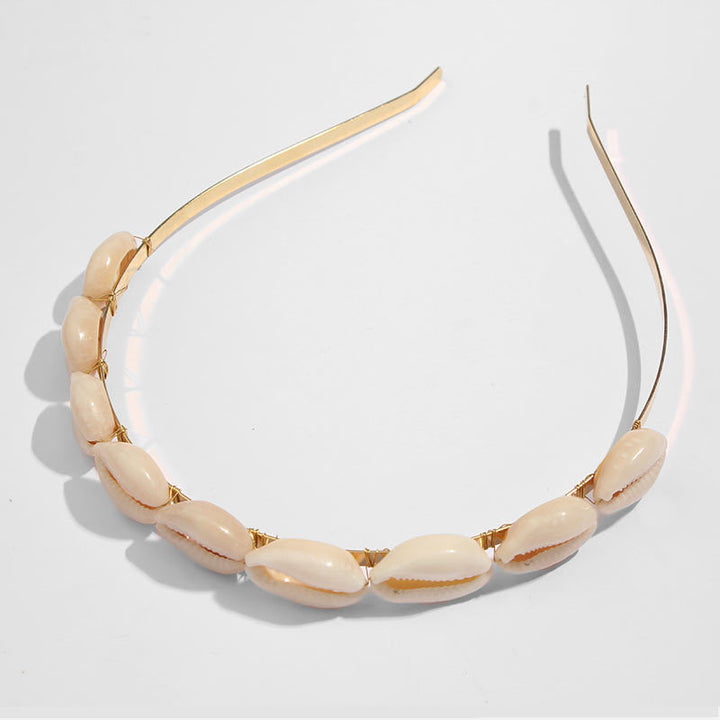 Natural shell alloy earrings