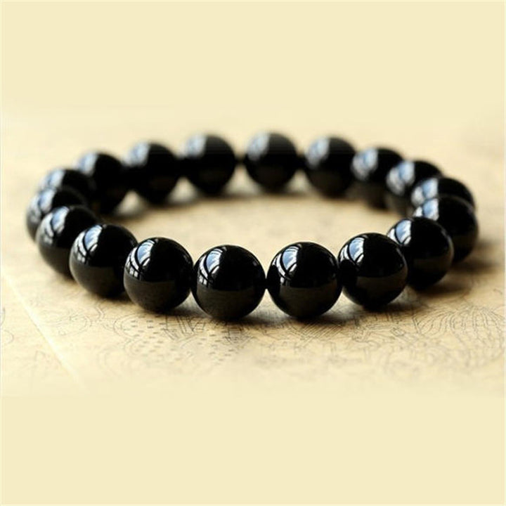 Bracelet Ancrage en Agate Noire