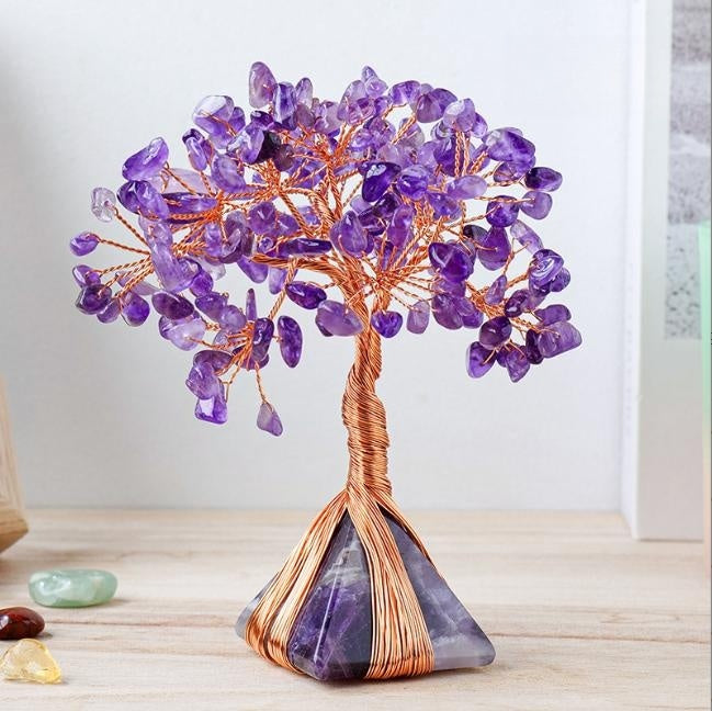 Arbre de Cristal Naturel sur Pyramide