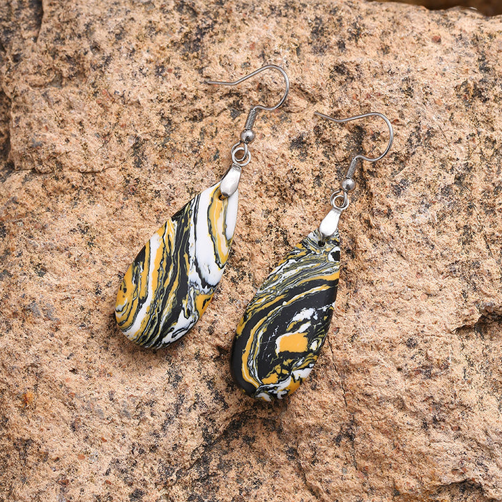 Boucles d’Oreilles "Élégance Marbrée"