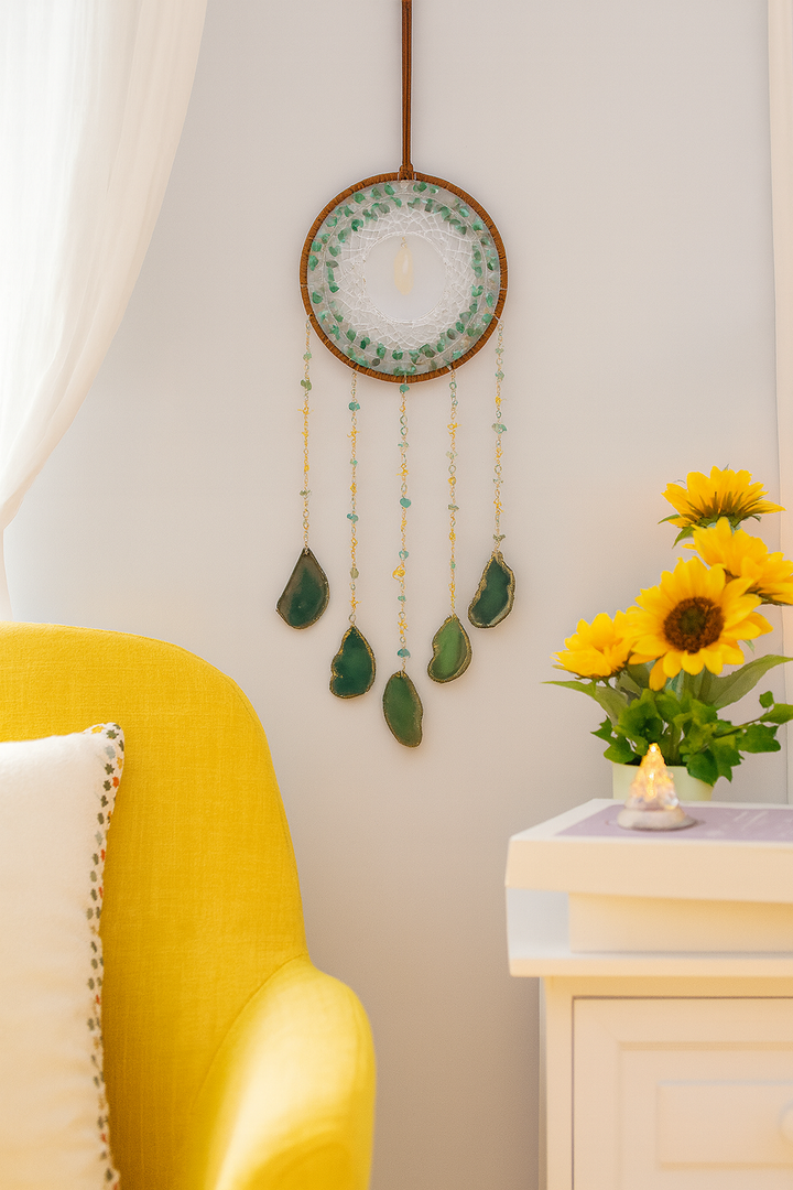 Attrape-Rêves Aventurine Verte & Agate