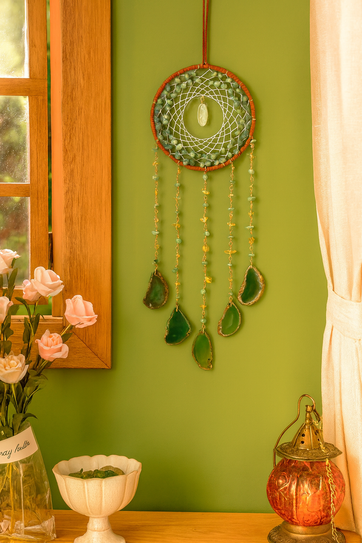 Attrape-Rêves Aventurine Verte & Agate