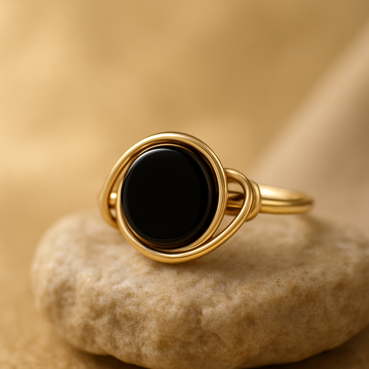 Bague Éclipse d’Agate Noire