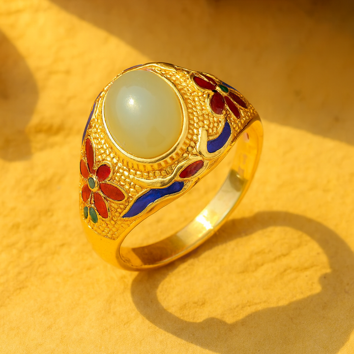 Bague Fleur Impériale en Jade de Hetian
