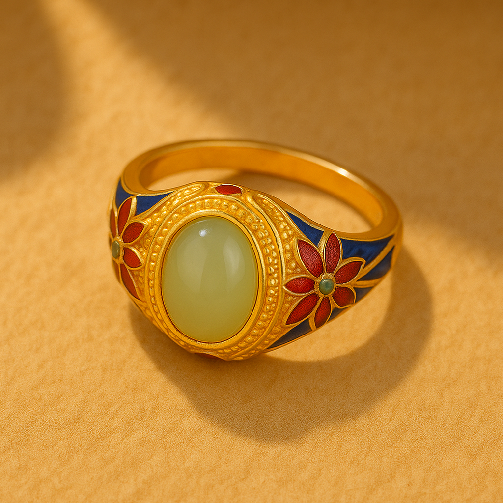 Bague Fleur Impériale en Jade de Hetian