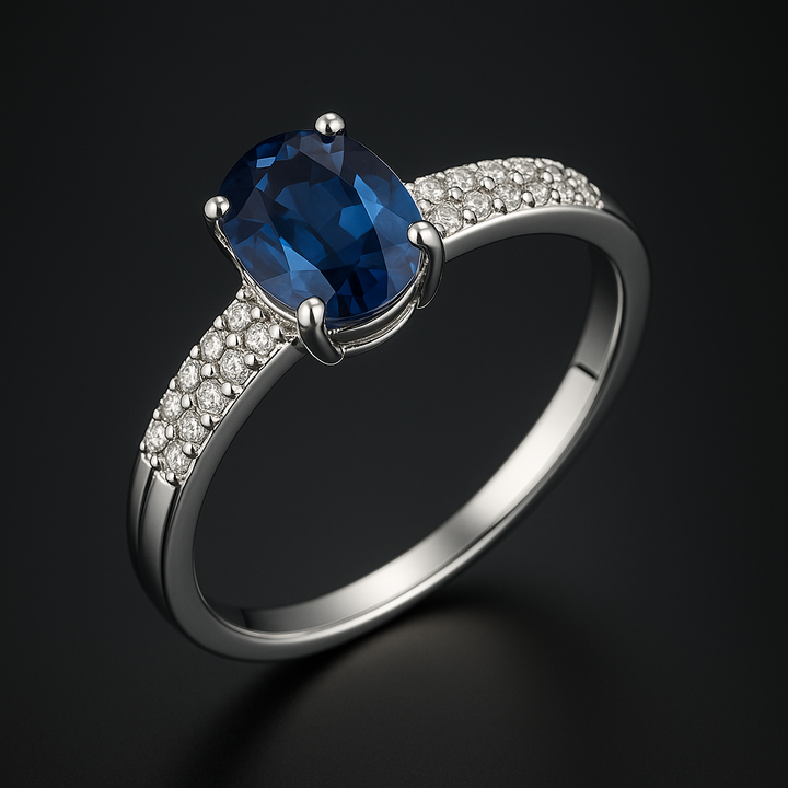 Bague « Éclat de l’Océan » en Topaze Naturelle
