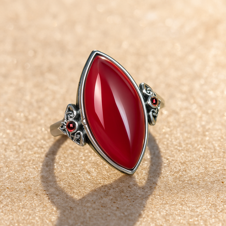 Bague Royale Grenat Rouge
