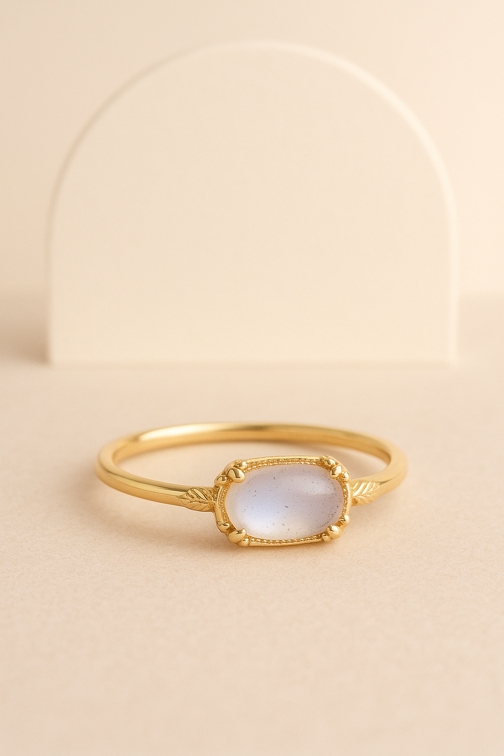 Bague « Clair de Lune » en Labradorite & Topaze