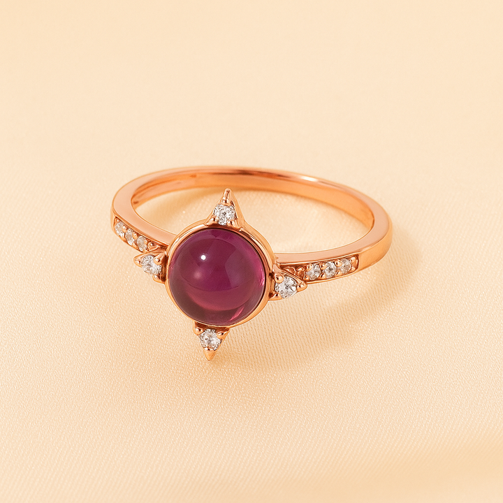Bague Royale Améthyste Étoilée