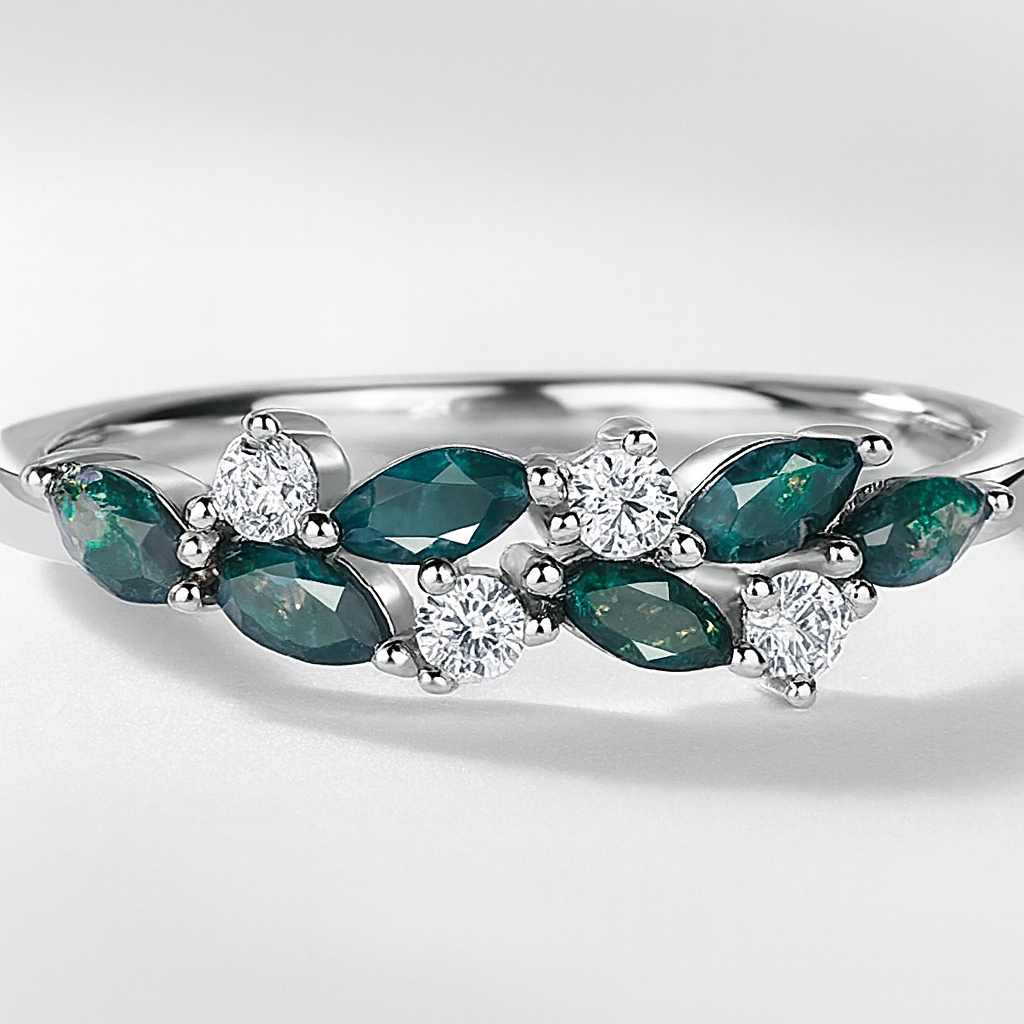 Bague "Feuille d’Émeraude"