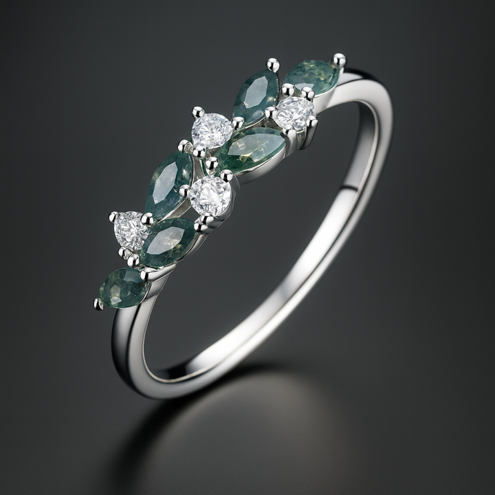 Bague "Feuille d’Émeraude"