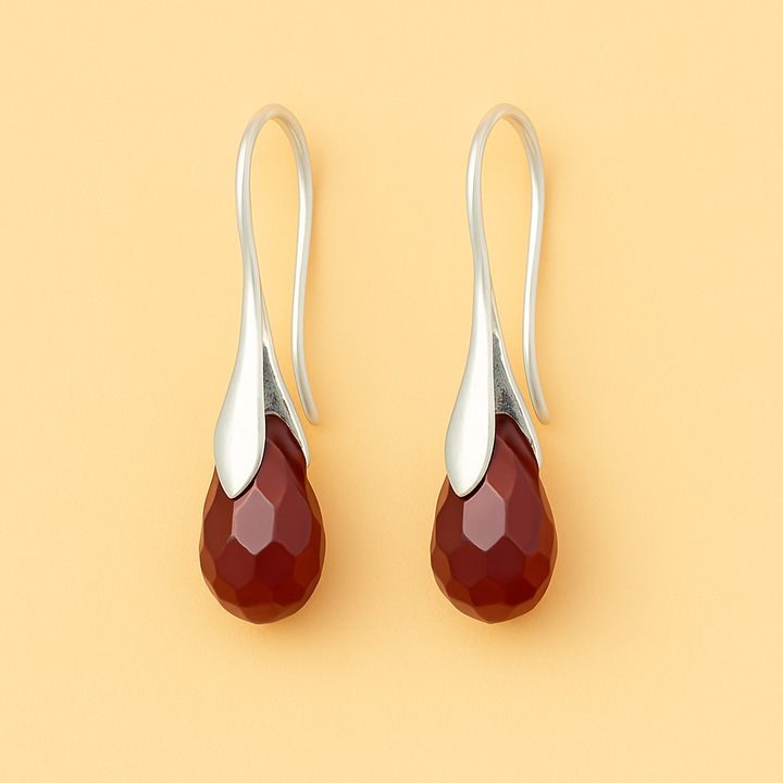 Boucles d’Oreilles "Éclat Jaspe Rouge"