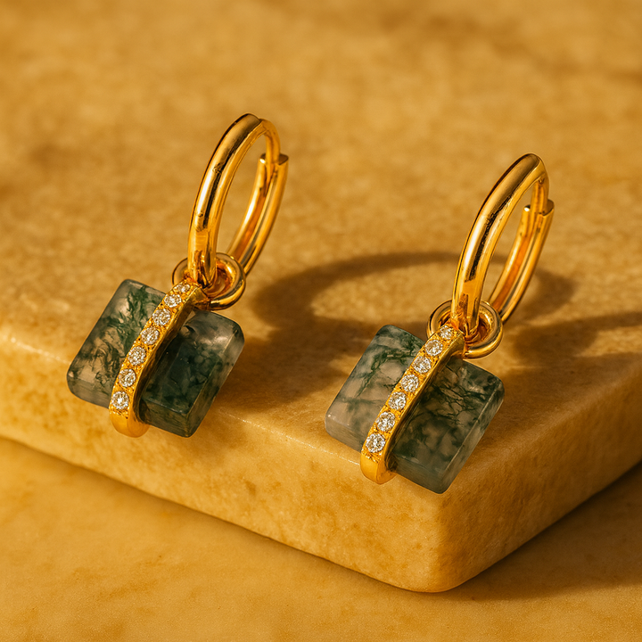 Boucles d’Oreilles "Émeraude de Forêt"