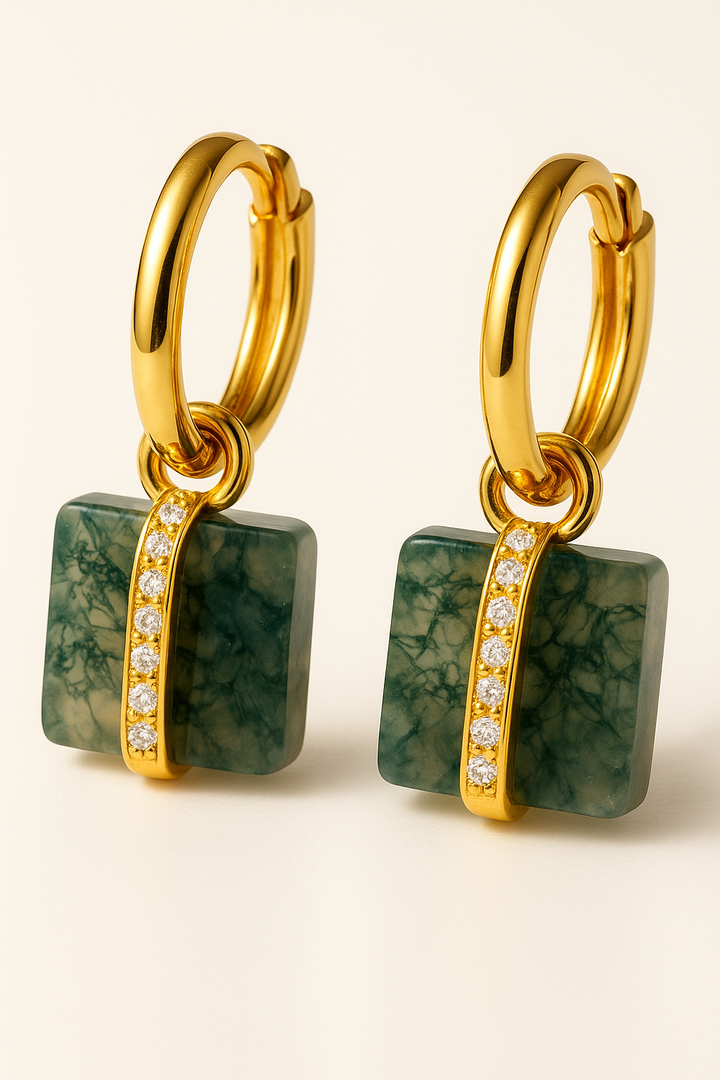 Boucles d’Oreilles "Émeraude de Forêt"