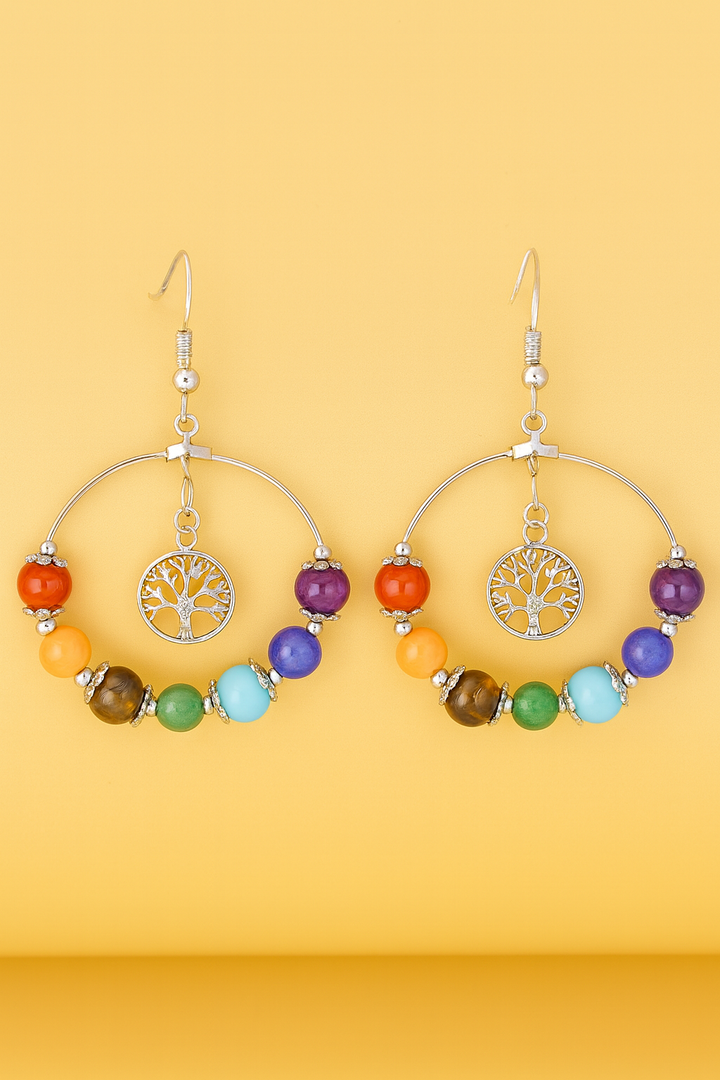 Boucles d’Oreilles "Énergie Chakra" – Pierres Naturelles & Harmonie Intérieure