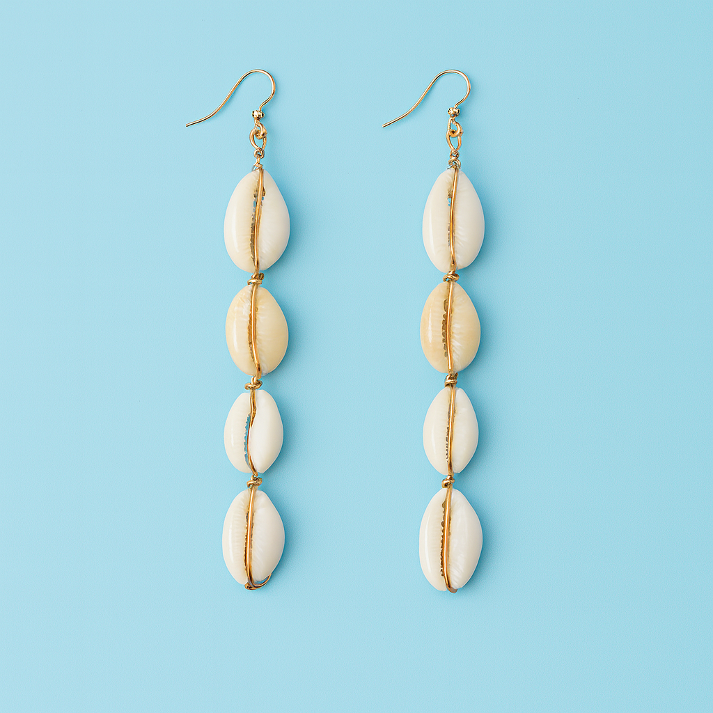 Boucles d’Oreilles Coquillages Naturels