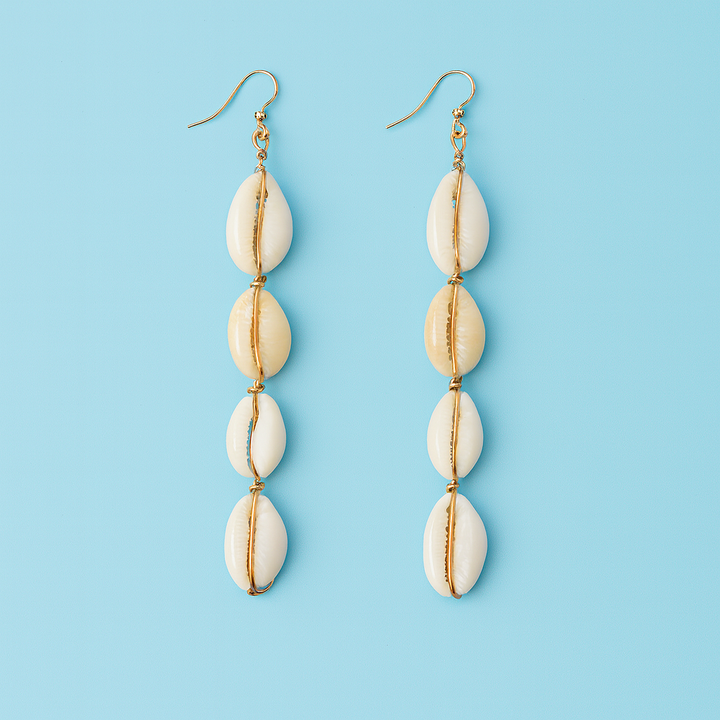 Boucles d’Oreilles Coquillages Naturels