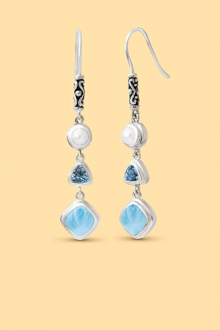 Boucles d’Oreilles "Éclat Marin"