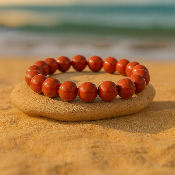 Bracelet "Énergie et Vitalité" en Jaspe Rouge