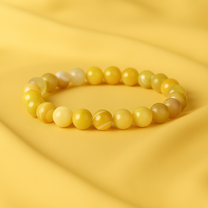 Bracelet "Joie de Vivre" en Agate Jaune