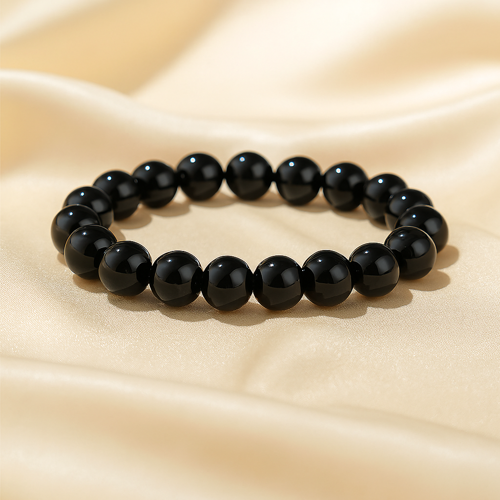 Bracelet Ancrage en Agate Noire