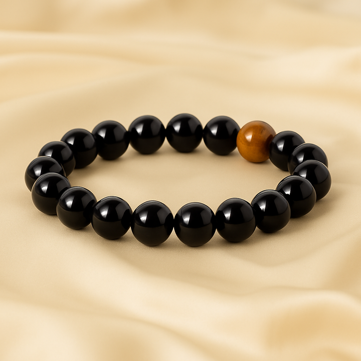 Bracelet "Ancrage Suprême" en Agate Noire