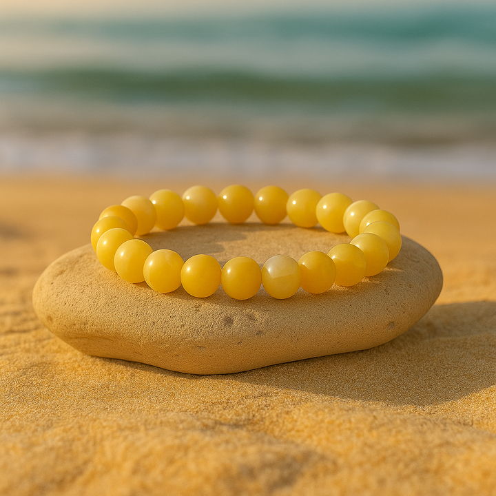 Bracelet "Joie de Vivre" en Agate Jaune