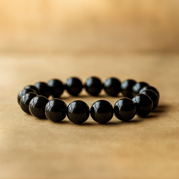 Bracelet Ancrage en Agate Noire