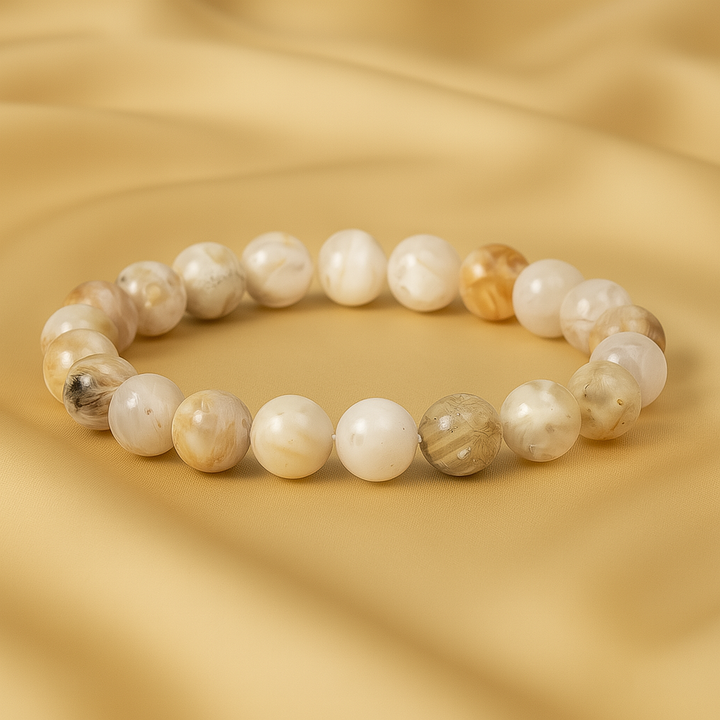 Bracelet "Connexion à la Nature" en Bamboo Agate