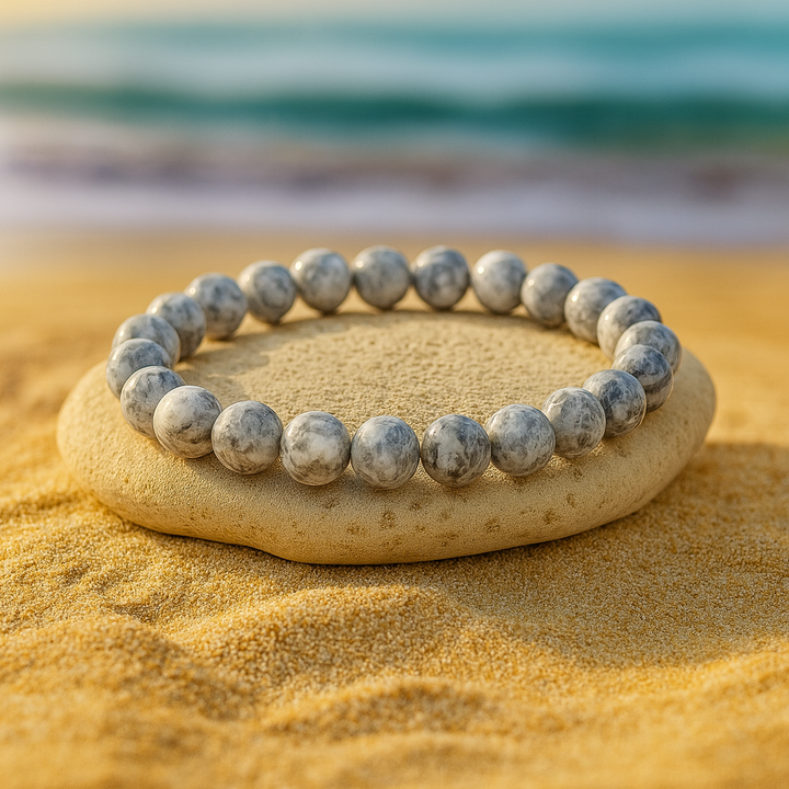 Bracelet "Créativité" en pierre Picasso grise
