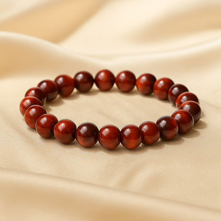 Bracelet "Puissance" en pierre d'Oeil du Tigre Rouge