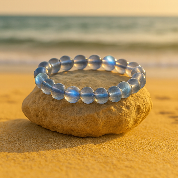 Bracelet "Essence de Lune" en Pierre de Lune Œil de Chat