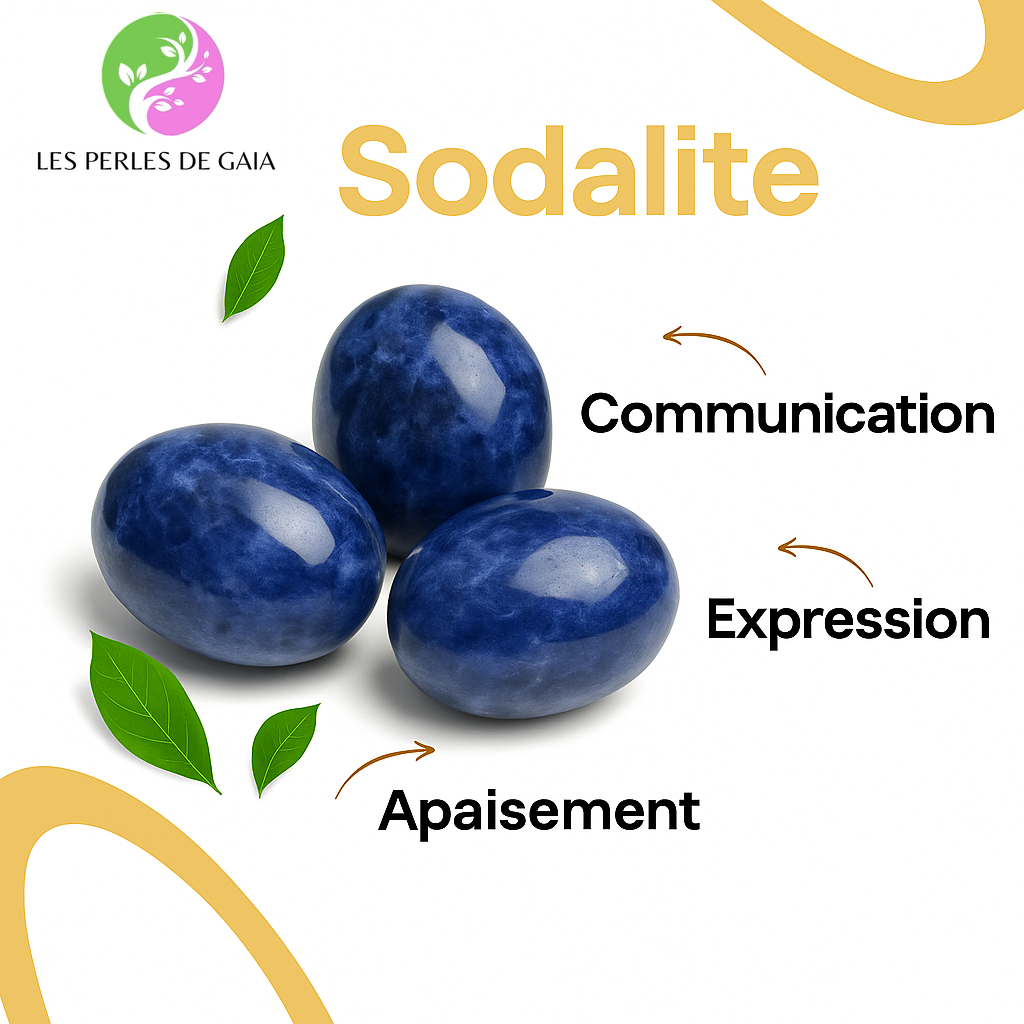 Bracelet "Intuition et Communication" en Lapis Lazulli et Sodalite
