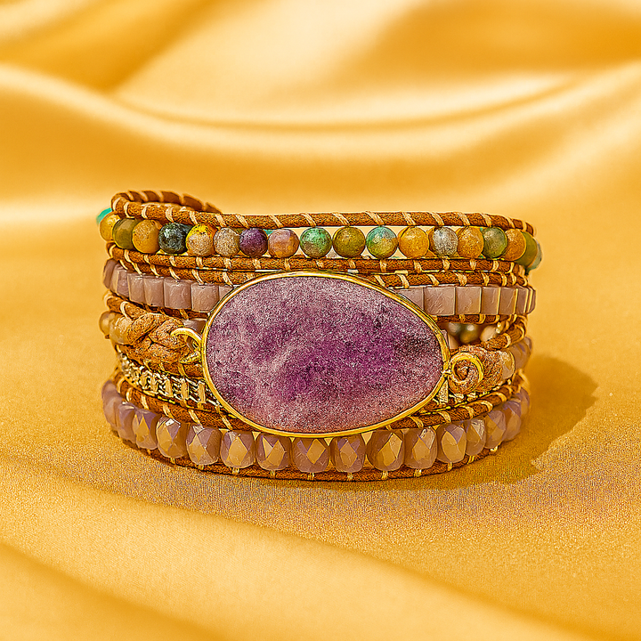 Bracelet Wrap en Améthyste