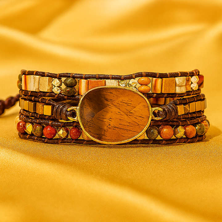 Bracelet Wrap Œil de Tigre