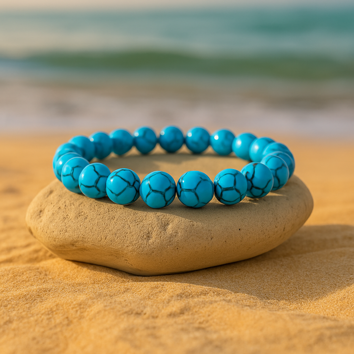 Bracelet "GAIA - Femme Sauvage" en Bleu Turquoise