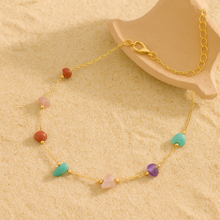 Bracelet de Cheville "Lagon d’Agate"