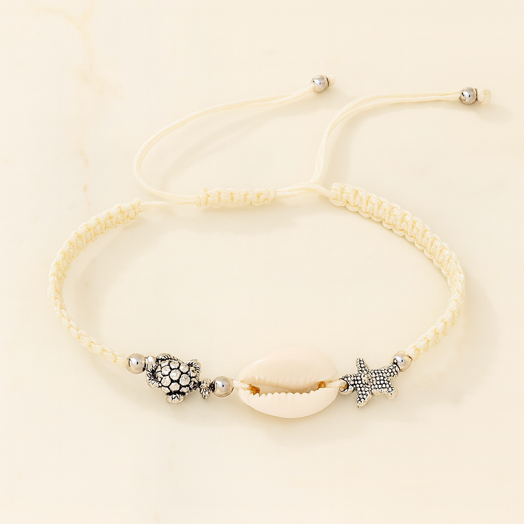 Bracelet Sauvage - Coquillage & Étoile de Mer