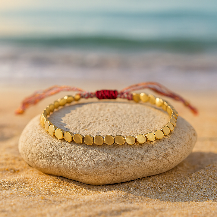 Bracelet Tibétain en Perles de Cuivre