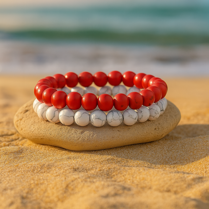 Bracelet "Puissance et Ancrage" en Black Pine Red