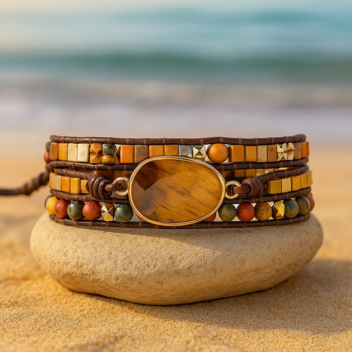 Bracelet Wrap Œil de Tigre