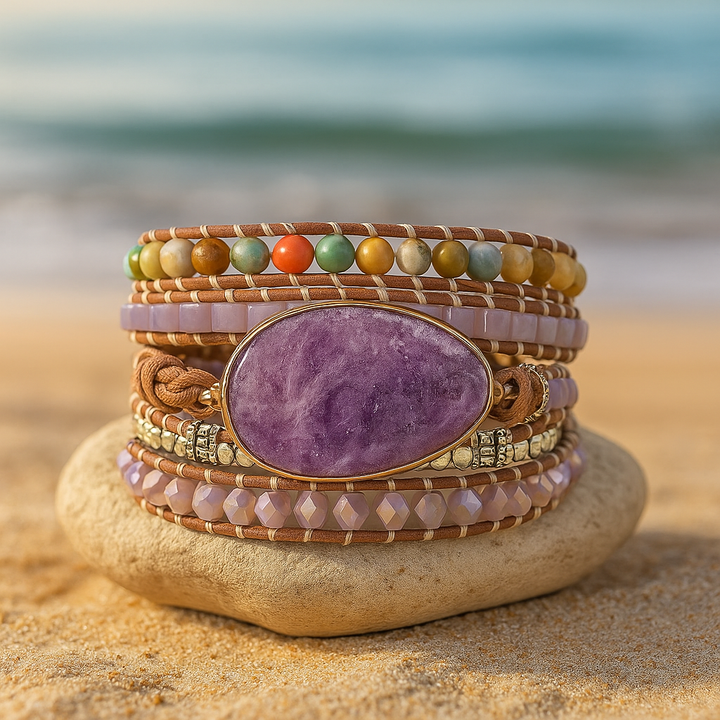 Bracelet Wrap en Améthyste