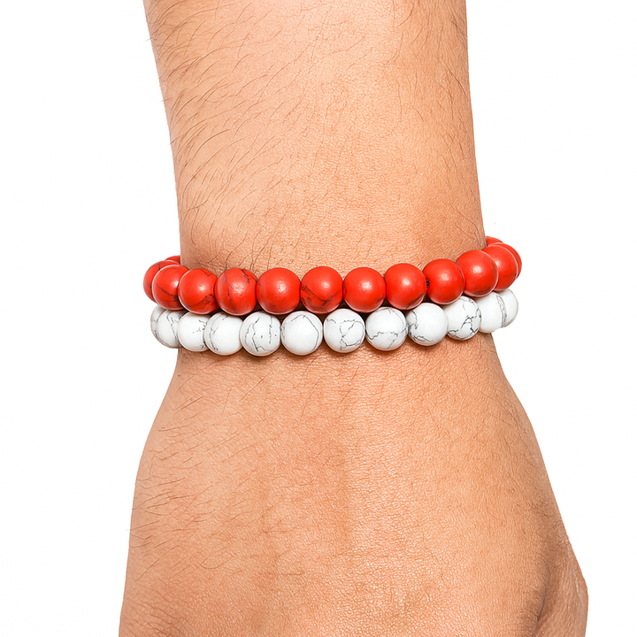 Bracelet "Puissance et Ancrage" en Black Pine Red