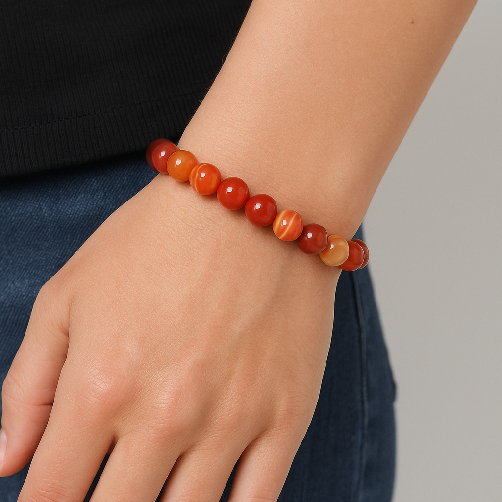 Bracelet "Amélioration de la Concentration" en Agate Striée