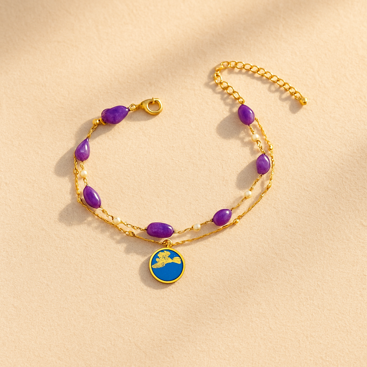 Chaîne de Cheville "Évasion Améthyste"