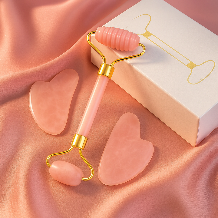 Set de beauté en Quartz rose